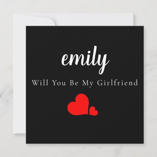 私のミニマルガールフレンドのカードは? サンキューカード (正面)