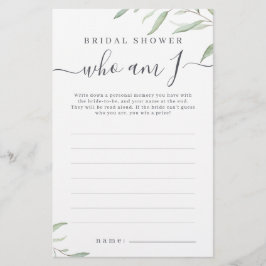 私のミニマルブライダルシャワーゲーム