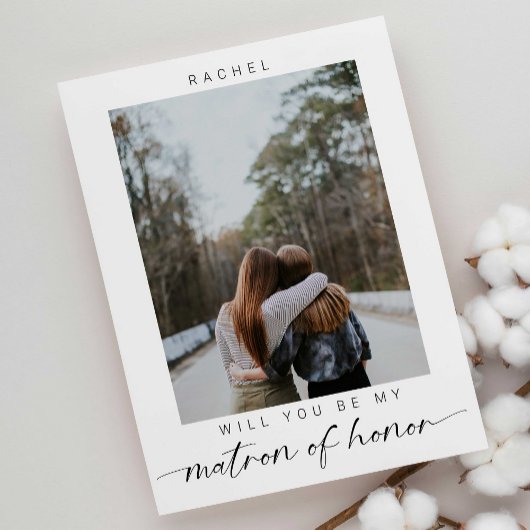 私のミニマル名誉のマトロンになります写真シック ポストカード