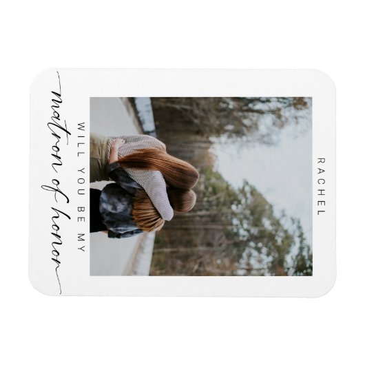 私のミニマル名誉のマトロンになります写真シック マグネット (横)