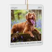 私のミニマル永遠の愛犬の初めてのクリスマス セラミックオーナメント (右)