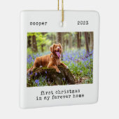 私のミニマル永遠の愛犬の初めてのクリスマス セラミックオーナメント (右)