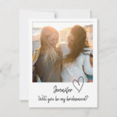 私のミニマル花嫁のプロポーザルのカードになってくれないか セーブザデート (正面)