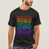 私のミルクシェイクは男の子たちLGBTのフラッグの虹を持ってくる Tシャツ (正面)
