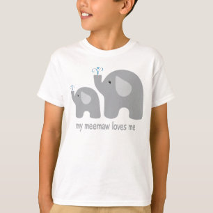 私のミームは私を愛している – Elephant 子供へ Shirt Tシャツ