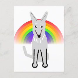 私のムーンドッグとレインボー ポストカード