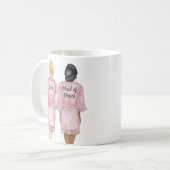 私のメイドオブオナーになってくれますか？ ガールズ イン ローブス コーヒーマグカップ (正面左)