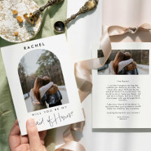 私のメイドオブオナーになってくれる？ ミニマルフォト