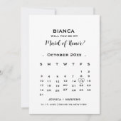 私のメイドオブオナーにならない フォト カレンダー プロポーズ 招待状 (正面)