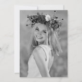 私のメイド・オブ・オナーになってくれる？ カスタム写真カード 招待状 (裏面)