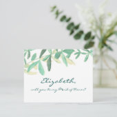 私のメイド・オブ・オナーに Modern Botanical 招待状 (スタンド正面)