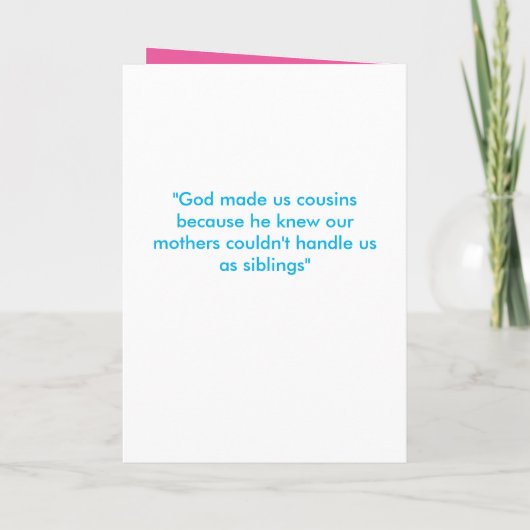 私のメイド・オブ・オーナー(花嫁付き添い人) -いとこです 招待状 (裏面)