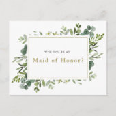 「私のメイド・オブ・オーナー(花嫁付き添い人)か? 案内ポストカード (正面)