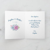 私のメイド・オブ・オーナー（花嫁付き添い人）か – Succulents 招待状 (内部)