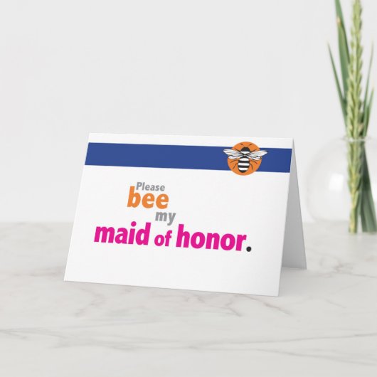 私のメイド・オブ・オーナー（花嫁付き添い人）があって下さい 招待状 (正面)