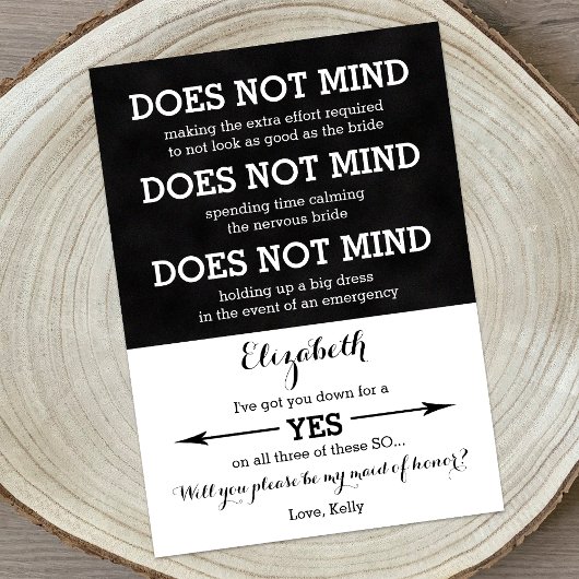 私のメイド・オブ・オーナー(花嫁付き添い人)でいいかな 招待状