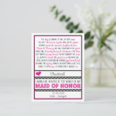 私のメイド・オブ・オーナー(花嫁付き添い人)ですか。 ピンクか黒い詩V2 招待状 (スタンド正面)