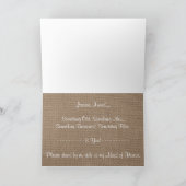 私のメイド・オブ・オーナー（花嫁付き添い人）ですか。 素朴なヒマワリ 招待状 (内部)