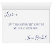 私のメイド・オブ・オーナー（花嫁付き添い人）ですか。 青及び緑の自然 (内部横(下))