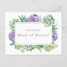 「私のメイド・オブ・オーナー（花嫁付き添い人）になる？」 案内ポストカード