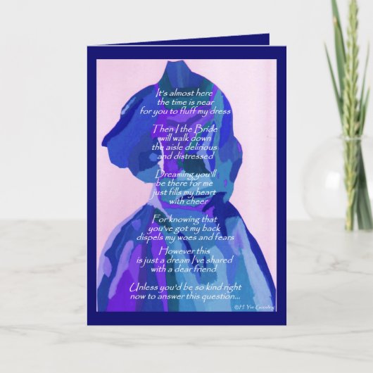 "私のメイド・オブ・オーナー（花嫁付き添い人）"の冬IIのカードです 招待状 (正面)