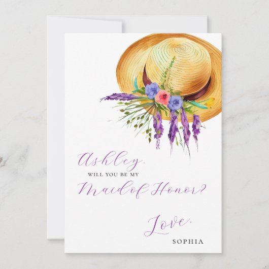 私のメイド・オブ・オーナー（花嫁付き添い人）の提案か 招待状 (正面)