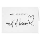 私のメイド・オブ・オーナー（花嫁付き添い人）の提案カードです (正面横)