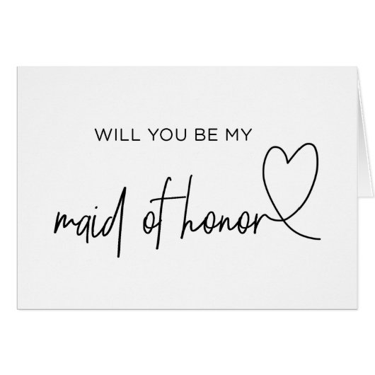 私のメイド・オブ・オーナー（花嫁付き添い人）の提案カードです (正面横)