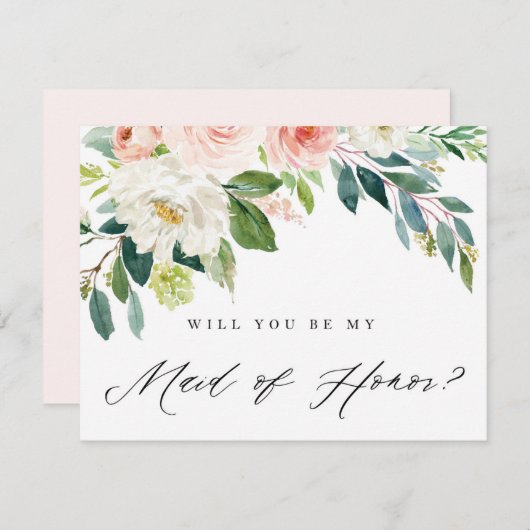 私のメイド・オブ・オーナー（花嫁付き添い人） |の新婦付添人カードです エンクロージャーカード (正面/裏面)