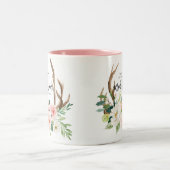 私のメイド・オブ・オーナー(花嫁付き添い人)の花柄のマグがあることをありがとう ツートーンマグカップ (中央)