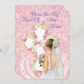 私のメイド・オブ・オーナー（花嫁付き添い人）を 招待状 (正面/裏面)
