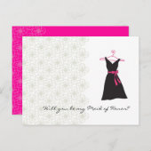 私のメイド・オブ・オーナー（花嫁付き添い人）? インビテーションポストカード (正面/裏面)