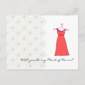 私のメイド・オブ・オーナー（花嫁付き添い人）?カスタマイズ可能 インビテーションポストカード (正面)