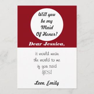 私のメイド・オブ・オーナー（花嫁付き添い人）?カスタマイズ水玉模様 招待状