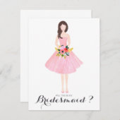 私のメイド・オブ・オーナー（花嫁付き添い人）カスタムカード 招待状 (正面/裏面)