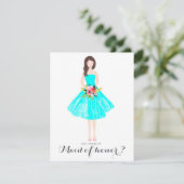 私のメイド・オブ・オーナー（花嫁付き添い人）カスタムカード 招待状 (スタンド正面)