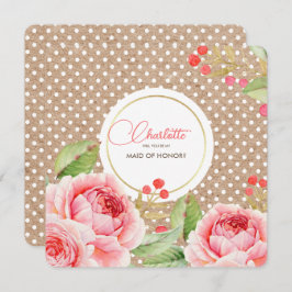 私のメイド・オブ・オーナー（花嫁付き添い人）?カスタム招待状 招待状