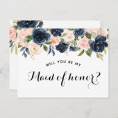 私のメイド・オブ・オーナー（花嫁付き添い人）カードです 案内ポストカード (正面/裏面)