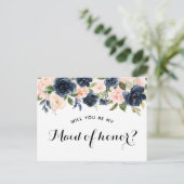 私のメイド・オブ・オーナー（花嫁付き添い人）カードです 案内ポストカード (スタンド正面)