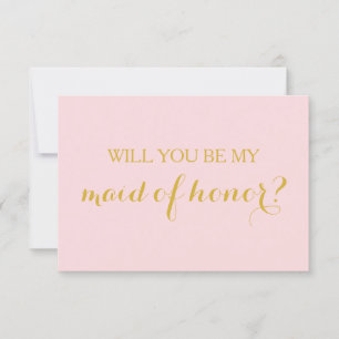 私のメイド・オブ・オーナー（花嫁付き添い人）カードブライダルパーティ頼 招待状