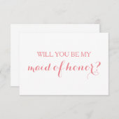 私のメイド・オブ・オーナー（花嫁付き添い人）カードブライダルパーティ 招待状 (正面/裏面)