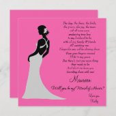 私のメイド・オブ・オーナー(花嫁付き添い人)?カード 招待状 (正面/裏面)