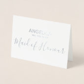 私のメイド・オブ・オーナー（花嫁付き添い人）シンプルシルバー 箔カード (正面)