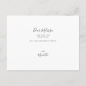 私のメイド・オブ・オーナー（花嫁付き添い人）シンプル写真 インビテーションポストカード (裏面)