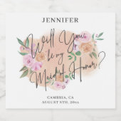 私のメイド・オブ・オーナー（花嫁付き添い人）? スパークリングワインラベル (シングルラベル)