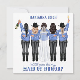 私のメイド・オブ・オーナー（花嫁付き添い人）?デニムの女子 招待状