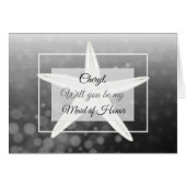 私のメイド・オブ・オーナー（花嫁付き添い人）パーソナライズされたカード (正面横)