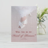 私のメイド・オブ・オーナー(花嫁付き添い人)?ピンクかわいらしで! 招待状 (スタンド正面)