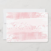 私のメイド・オブ・オーナー（花嫁付き添い人）ピンク赤面金ゴールド水色 招待状 (裏面)