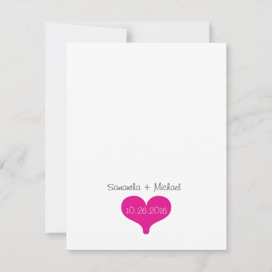 私のメイド・オブ・オーナー(花嫁付き添い人)?ピンク/黒コラージュ 招待状 (裏面)